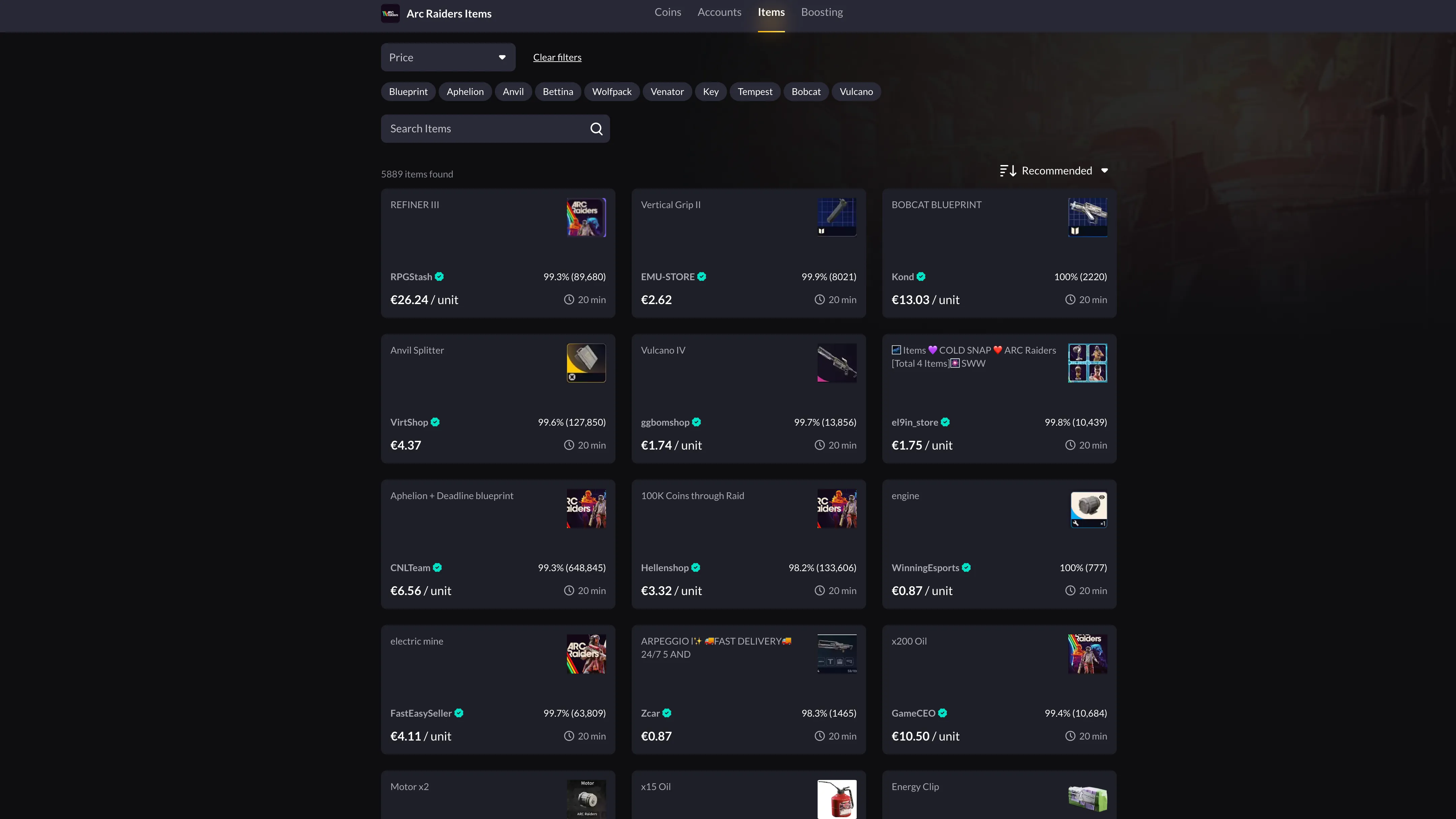 Eldorado arc raiders items